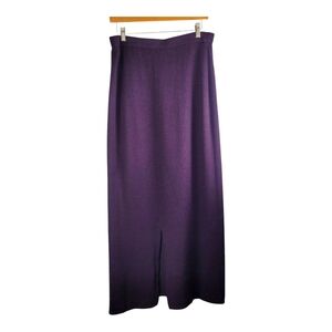 St John Evening Skirt Winter Long Maxi Size 14 Santana Knit Pencil Purple